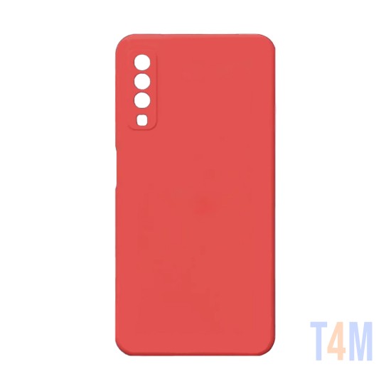 Capa de Silicone para Samsung Galaxy A7 2018 Vermelho